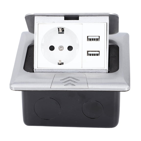 Yajisi Smart Pop‑Up Floor Outlet Box, IP44 Waterproof, 100‑240V USB & Ground, Stylish Embedded Design for Kitchen & Dining
