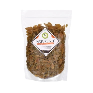 Organic Natural Seedless Green Raisins By Nature Vit 1kg, | Rich In Iron Nutritious Dried Grapes Kishmish Good For Health | 35.2 Ounce