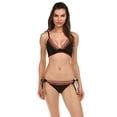 thumbnail image 3 of ISABELLA ROSE Haut de Bikini Triangle à Bandes Bali Hai pour Femmes Noir m, 3 of 4