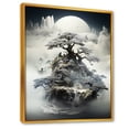 thumbnail image 2 of Designart "Mystical Aura of Bonsai III" Landscapes Framed Wall Art - Traditional Grey Tree Bonsai Living Room Framed Canvas Art, 2 of 6