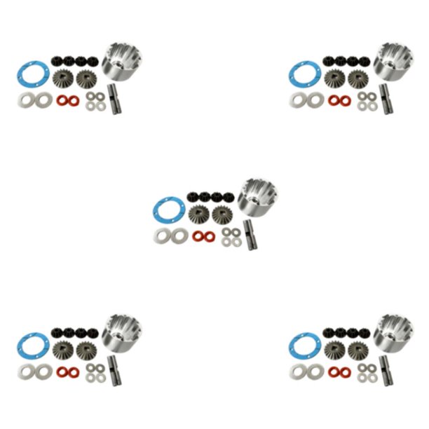 Ounissouiy Juego de engranajes diferenciales para 1/10 Rc LOSI Baja Rey 4WD Juego de engranajes diferenciales duraderos para 1/10 RC LOSI plata Type2 NO2