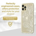thumbnail image 2 of Case Yard iPhone-12/12-Pro Case Clear Soft & Flexible TPU Ultra Low Profile Slim Fit Thin Shockproof Transparent Bumper Protective Cover Drop Protective Cell Phone Cases (Flower Paisley), 2 of 8