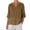 Coffee, variant on Admvng Womens Top Split V Neck 3/4 Sleeve Pocket BlouseSolid Color Lightweight Casual Summer Shirt