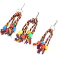 thumbnail image 4 of Juguete de cuerda de cuerda de mordedura de plástico, juguete para masticar pájaros, juguete para masticar loros coloridos, juguete de cuerda de algodón para loros, rendimiento de alta gama, 4 of 8