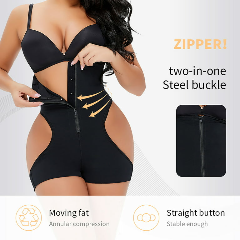 High Compression Plus Size Butt Lifter Body Shaper Zipper High