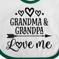 thumbnail image 4 of Inktastic Grandma Grandpa Love Me Arrow Boys or Girls Baby Bib, 4 of 4
