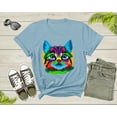 thumbnail image 3 of Cute Cool Colorful Cat Face Kitten Kitty Pet Cuddly Cat T-Shirt Cat Lover Gift T Shirt for Men Women Kids Boys Girls Kitten Graphic TShirt, 3 of 8