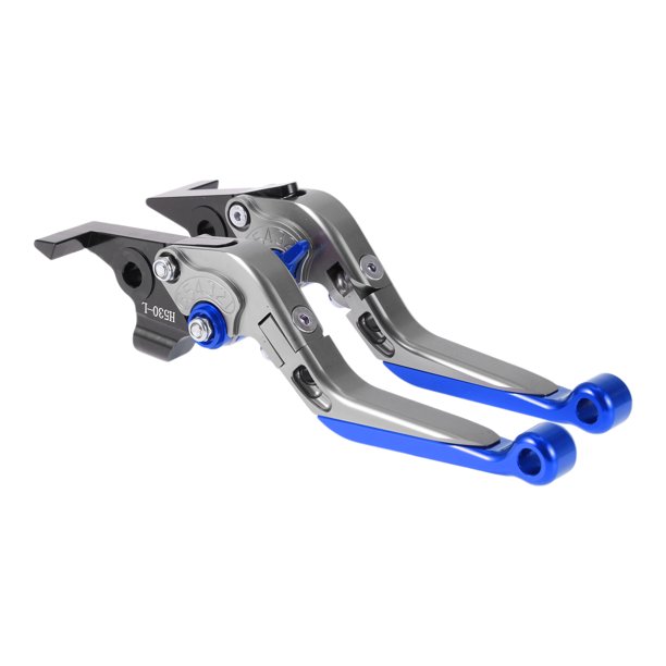 Palancas de freno y embrague cortas y largas para Yamaha TMAX560 2019-2020, palanca de freno ajustable de motocicleta, aleación de aluminio, mango de titanio con extremo azul
