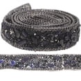 thumbnail image 1 of Miangastore Ruban de Strass à Repasser Lot de 1 Bande Rectangulaire Résine Strass pour Artisanat Mariage Fête, 1 of 9
