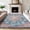 blue, variant on Ultra-Thin Washable Runner Rug 2x6 Non-Slip Non-Shedding Vintage Hallway Runner Stain-Resistant Indoor Entryway Brown/Red