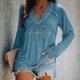 thumbnail image 1 of Pntutb Moda Mujer Causal Con Cuello En V Blusa Estampada Camiseta De Manga Larga Tops De Otoño Pntutb Pntutb-5218, 1 of 5