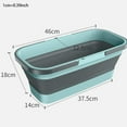 thumbnail image 4 of Rectangular Portable Foldable Bucket Practical with Double Carry Handle Outdoor Camping Cleaning Fishing Kitchen Bucket Household Water Bucket Household Storage and Drainage Supplies, 4 of 14