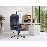 Heated Vibrating Massage Chair with 6 Wireless Massage Points Height&Back Adjustable Game Chair 360 Degree Rotation Computer Chair for Home Office On Sale