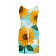 thumbnail image 4 of Cyber&Monday Deals Sundresses for Women Casual Summer - Summer Dresses for Women Pocketed Floral Mini Dress Spaghetti Strap Sleeveless Shirt Drawstring Sling Tank Dress, 4 of 5