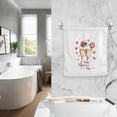 thumbnail image 4 of Ryvnso Roses Valentine Hand Towels Set for Bathroom Cotton Face Towel Decorative 15.5x29.5 inch, 4 of 7