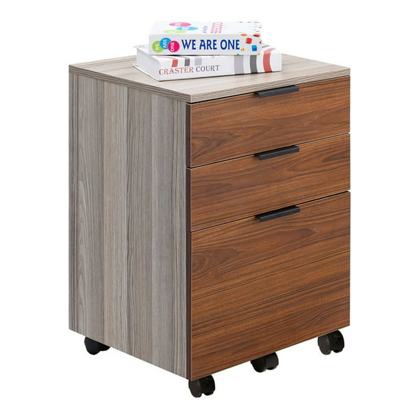 Jj S Bakery 3 Drawer Rolling Wood File, Office File Cabinets Wood