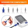 thumbnail image 2 of Brazalete de repuesto preformado para la presión arterial, fácil de usar, ajustable de 23 a 43 cm para brazos medianos y grandes, 6 conectores universales compatibles con monitores Omron y otros (solo, 2 of 5