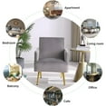 thumbnail image 7 of LUCKHAO  Accent Chair Set of 2,Modern Mid Century Velvet Sherpa Armchair,Comfy Arm Chair for Living Room Bedroom Office Waiting Room,Barrel Chairs, 7 of 7