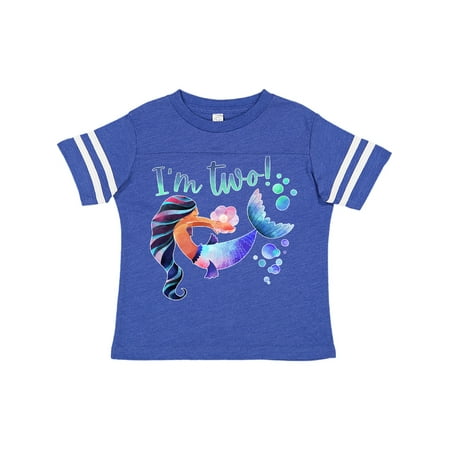 

Inktastic I m Two! 2nd Birthday Pink and Blue Mermaid Gift Toddler Boy or Toddler Girl T-Shirt