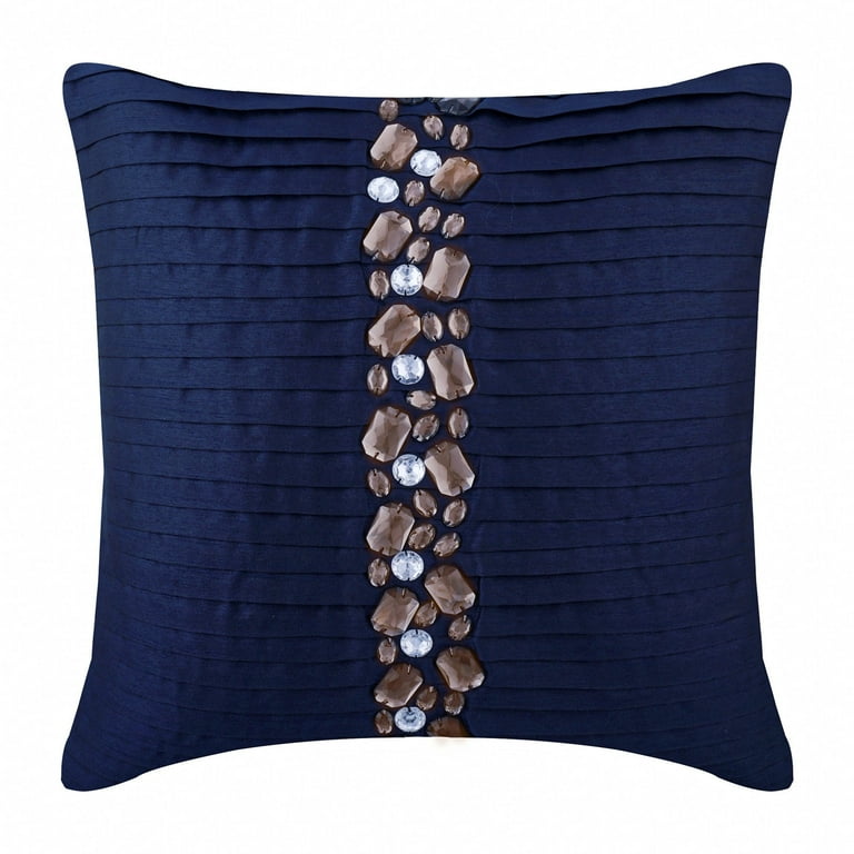 Navy Blue Cushion Cover, Modern Pillow Cover, 12x12 inch