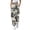 Gray, variant on Women's Gothic Skull Rose Butterfly Print Casual Pants, High Waist Elastic Drawstring Lounge Trousers with Pockets