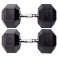 thumbnail image 2 of Par de Mancuernas Hexagonales UNIFITNESS Negro de 25 kg, 2 of 4