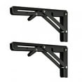 thumbnail image 1 of 2 soportes de estante plegables, soporte de pared para estante plegable, resistente Negro 20 pulgadas, 1 of 9