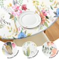thumbnail image 4 of Pioneer Flower Floral Print Pattern Round Fitted Tablecloth with Elastic Edge,Dining Table Cover Waterproof,Outdoor Round Tablecloth for Camping,Dining,Indoor and Outdoor, 4 of 7