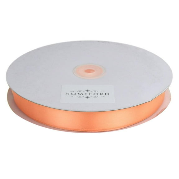Single Face Satin Ribbon, 7/8-Inch, 50 Yards, Light Peach