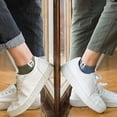 thumbnail image 2 of WoWstyle Men's Ankle Socks Low Cut Stripe Cushioned No Show Athletic Moisture Wicking Size 5-10 Solid Socks for Men 5 Pairs, 2 of 7