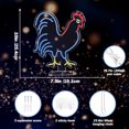 thumbnail image 2 of Lavish Cover Vertical Rooster Neon Sign Red Blue Led Signs for Desktop Decor Animal Lights Room Decor，14*12.8 Inches neon light with USB Powered Dimmable Animal Neon Light Signs, 2 of 7