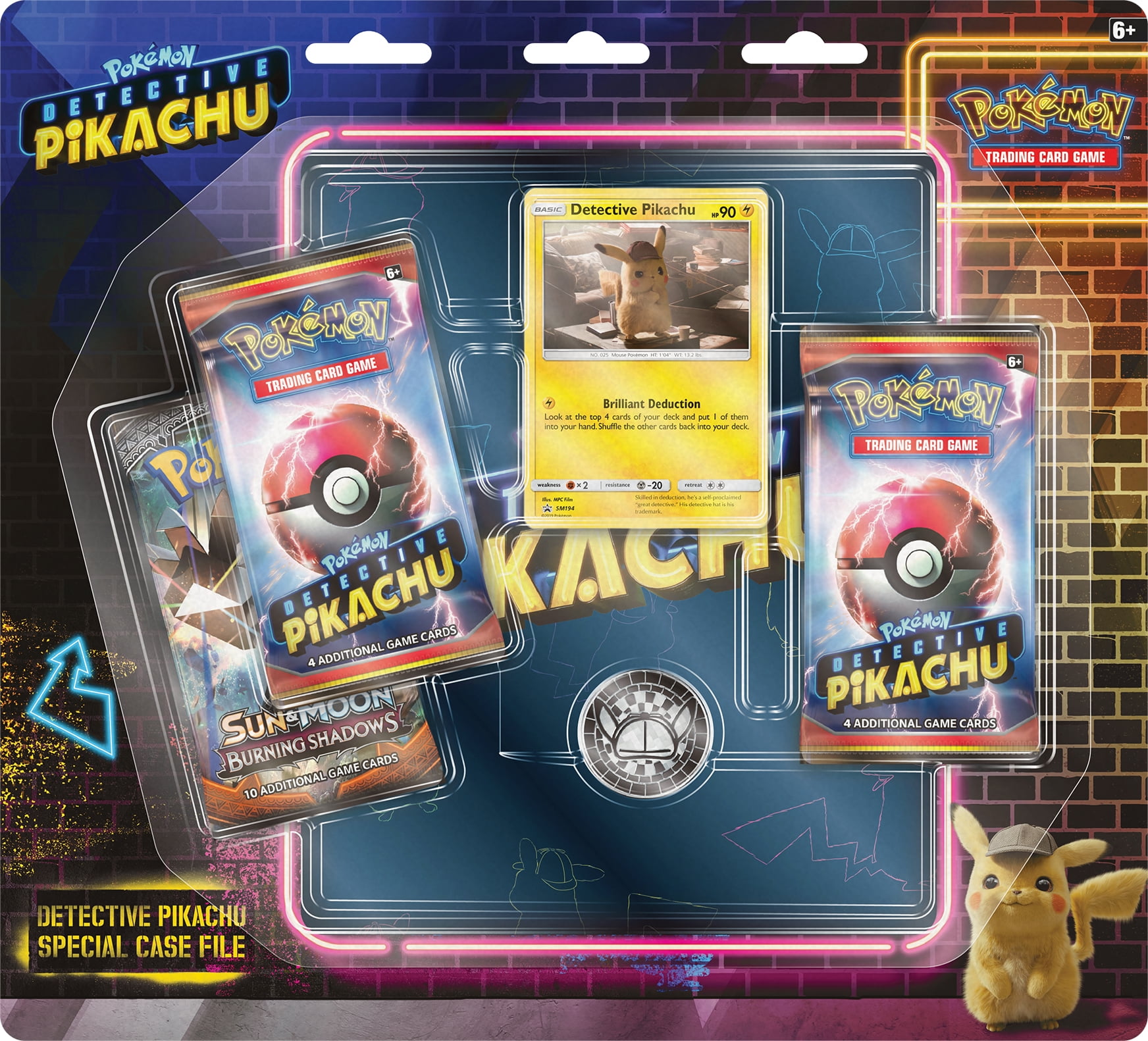 Pokemon Detective Pikachu Special Case File Tcg 3 Booster Pack Movie Binder Walmartcom