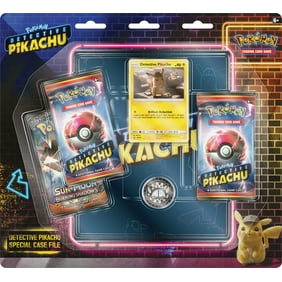 Pokemon Tcg Detective Pikachu On The Case Box 4 Foil Promo Cards Featuring Detective Pikachu 1 Beautifully Sculpted Detective Pikachu Figure