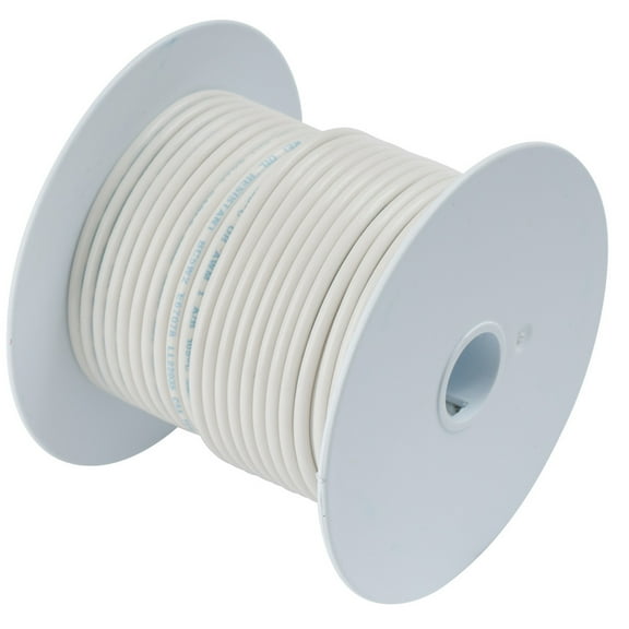 Ancor 108910 10AWG Tinned Copper Wire, White - 100 ft.