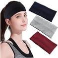 thumbnail image 3 of DESIGNICE 4Pcs Headbands Sweat-Wicking Sweat Band,Lightweight Material Comfortable Wear Head Wraps for Women,Pink, 3 of 4