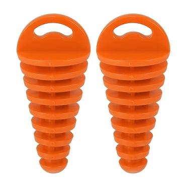 2pcs Exhaust Pipe Plug 15-38mm Muffler Exhaust Wash Plug Exhaust Pipe Plugs for Motorcycle Universal Rubber Orange