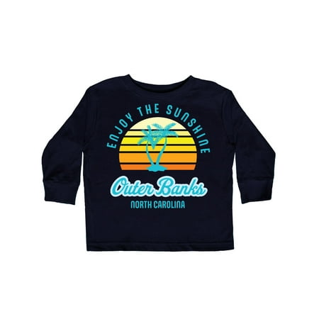 

Inktastic Summer Enjoy the Sunshine Outer Banks North Carolina in Blue Gift Toddler Boy or Toddler Girl Long Sleeve T-Shirt