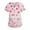 Hot Pink, variant on Womens Valentine's Day Scrub Top Love Heart Printed Plus Size Scrubs Short Sleeve V-Neck Working Uniform Valentine's Day Cartoon Pattern Scrub Tops with Pockets