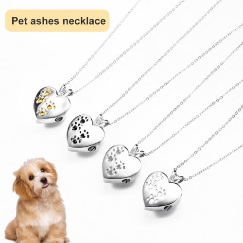 Amazoncom Flpruy Pet Cremation Jewelry for Pet Ashes Animal Paw Print  Keepsake Memorial Cross Ashes Necklaces for Dog Cat Human Forever in My  Heart  Pet Supplies