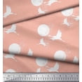 thumbnail image 3 of Soimoi Poly Crepe Fabric Bamboo Tree,Moon & Stork Bird Print Fabric by Yard 42 Inch Wide, 3 of 3