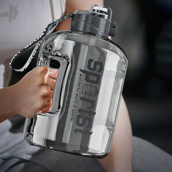 Large Capacity Water Cup,Clear Water Bottle with Handle,Gallon Water Bottle with Straw Leakproof Sports Water Bottles,Portable Big Water Jugs Reusable Gallon Water Container for Gym Outdoor Hiking