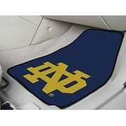 Notre Dame 2-pc Carpeted Car Mats 17"x27"