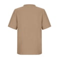 thumbnail image 5 of Boys Henley Shirt Khaki Short Sleeve | Quick Dry Moisture Wicking T-Shirt for Kids | Relaxed Fit Polyester Top with Pocket 5-15 Years,Size 11-12 T, 5 of 9