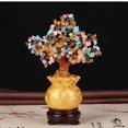 thumbnail image 3 of GUOOL Feng Shui Crystal Money Tree Wooden Base for Office, Front Door, Living Room Multicolour, 3 of 7