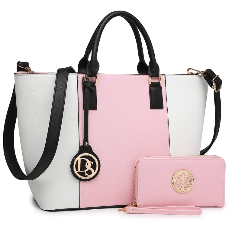 Dasein Women's Two-Tone Vegan Leather Tote with Wallet photo 1
