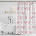 thumbnail image 4 of Valentine's Day Waterproof Fabric Shower Curtain,Valentines Pink Love Heart Romantic Waterproof Fabric Shower Curtain for Bathroom Curtains Bathtubs Hotel Shower Curtains with 12 Hooks Standard 66x72, 4 of 8