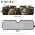 thumbnail image 6 of Uorisanigo Windshield Sun Shade for 2007-2023 Wrangler Rubicon Sahara TJ JK JKU 2 & 4 Door, Funny Guinea Pig Print Foldable Windshield Sunshade Sun Visor Blocks UV Rays, Front Window Shield, 6 of 7
