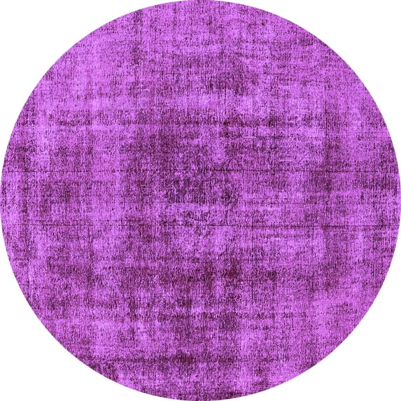 Ahgly Company Indoor Round Oriental Purple Industrial Area Rugs, 8' Round