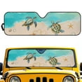thumbnail image 5 of Uorisanigo Windshield Sun Shade Beach Turtle Printing Sun Visor for Jeep Wrangler JK JKU JL JLU 1997-2025 & Jeep Gladiator JT 2020-2024 Keep Vehicle Cool Protect Your Car from UV Heat, 5 of 7