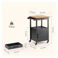 thumbnail image 2 of Rolling Kitchen Island Cart With Drawer Storage On Wheels Small Home Coffee Bar Microwaves Stand Table/ Cabinet An, 2 of 2